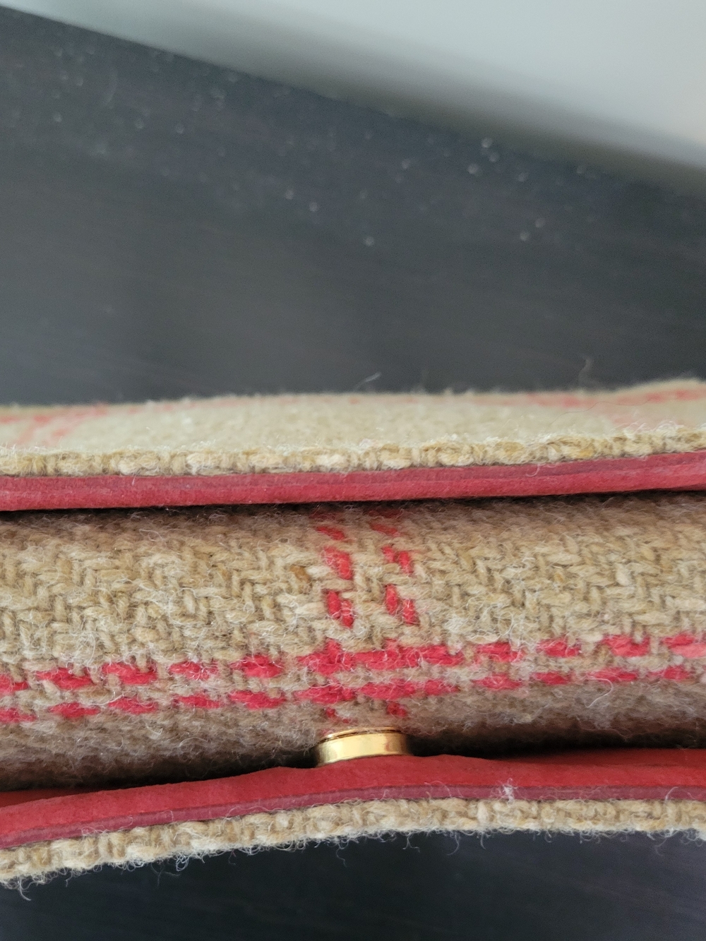 kate spade Red & Beige Plaid Wool Tote - Picture 3 of 9